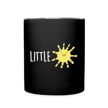 Kleiner Sonnenschein unser Liebling lachende Sonne - Tasse einfarbig - Schwarz - Vorne