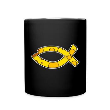 Poisson Symbole Fromage - Mug uni - noir - Devant