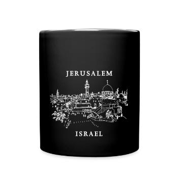 Jerusalem Tel Aviv Israel IDF Jewish Judah - Full Colour Mug - black - Front