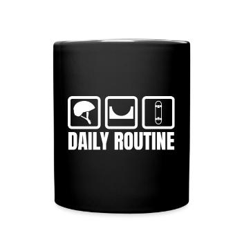Skater Routine - Tasse einfarbig - Schwarz - Vorne