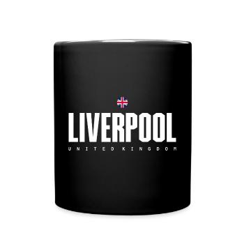 Liverpool Fetter Blocktext - Tasse einfarbig - Schwarz - Vorne