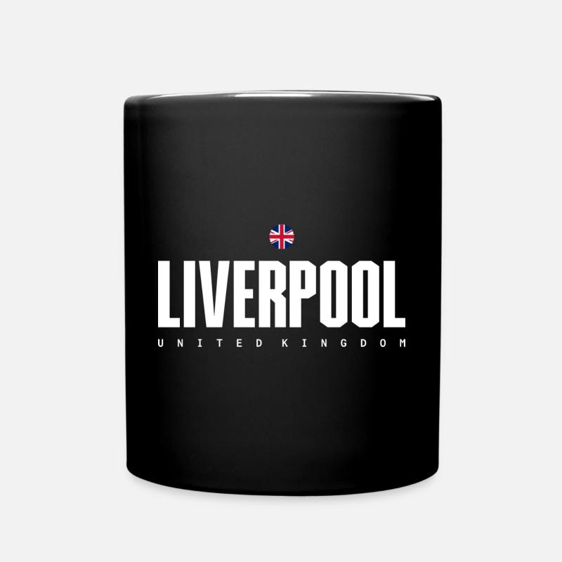 Liverpool Fetter Blocktext - Tasse einfarbig - Schwarz
