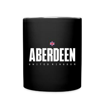 Aberdeen Crest Flagge des Vereinigten Königreichs - Tasse einfarbig - Schwarz - Vorne