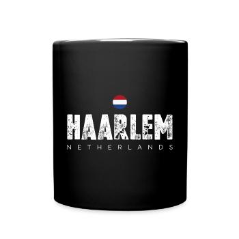 Haarlem Distressed Logo - Full Colour Mug - black - Front