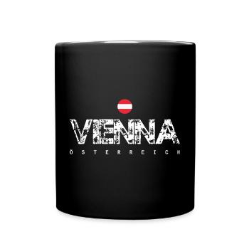 Vena Österreich Distressed Logo - Full Colour Mug - black - Front