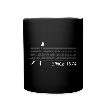 Awesome since 1974 Birthday Retro - Full Colour Mug - black - Front