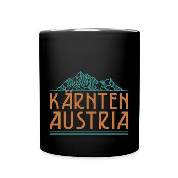 Carinthia Austria Flag Coat of Arms Mountains - Full Colour Mug - black - Front