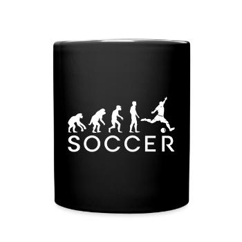 Fußball Evolution Soccer Mannschaft EM WM 2024 - Tasse einfarbig - Schwarz - Vorne