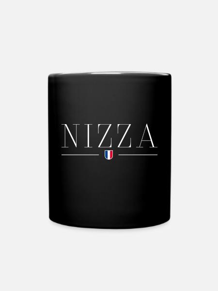Nizza Riviera Flair T-Shirt - Tasse einfarbig - Schwarz