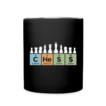 retro Schach Periodensystem coole Sprüche vintage - Tasse einfarbig - Schwarz - Vorne