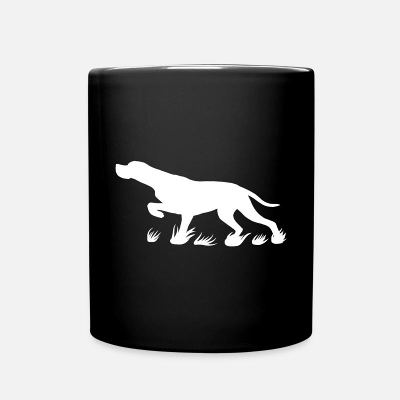 Pointer protruding (white) - Full Colour Mug - black