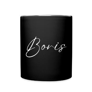 Boris Name T-Shirt Geschenk Für Männer - Tasse einfarbig - Schwarz - Vorne