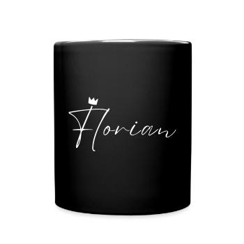 Florian Name König T-Shirt Geschenk Männer - Tasse einfarbig - Schwarz - Vorne
