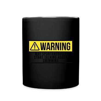 Schwimmen - Tasse einfarbig - Schwarz - Vorne