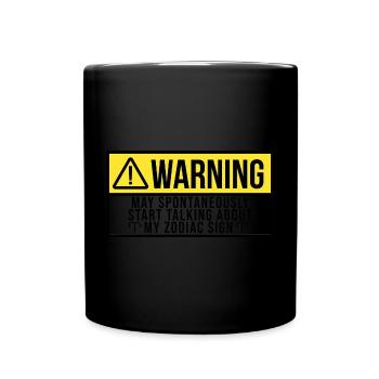 Widder - Tasse einfarbig - Schwarz - Vorne