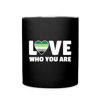 Liebe, wer du bist - Tasse einfarbig - Schwarz - Vorne