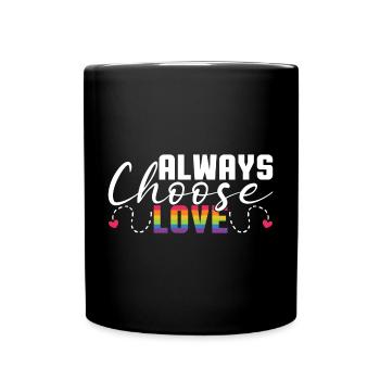 LGBT Pride Month - Liebe ist Liebe - Tasse einfarbig - Schwarz - Vorne