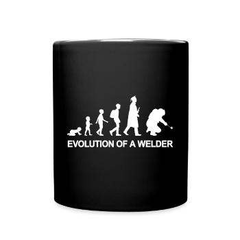 Evolution of a welder - Full Colour Mug - black - Front