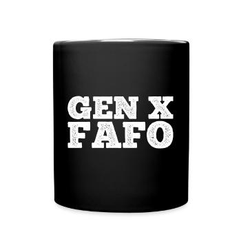 Gen X FAFO Generation X - Tasse einfarbig - Schwarz - Vorne