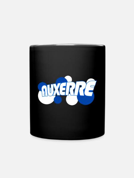 Auxerre Retro Typo Bleu - Mug uni - noir