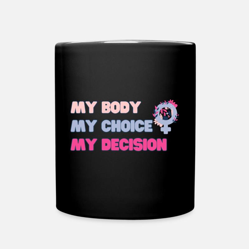 Mon corps, mon choix (Rose) - Mug uni - noir