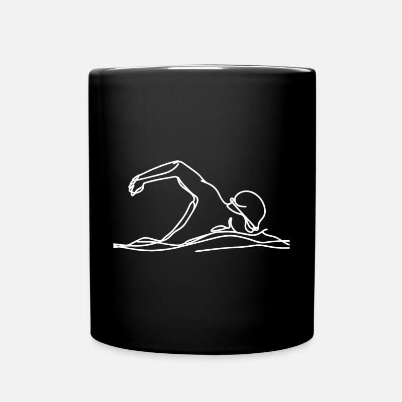 Graphique de nageur de compétition - Mug uni - noir