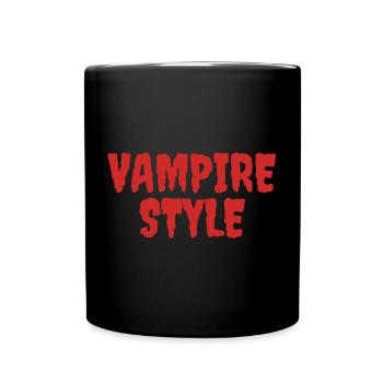 Vampirstil Verspieltes Grafikdesign - Tasse einfarbig - Schwarz - Vorne
