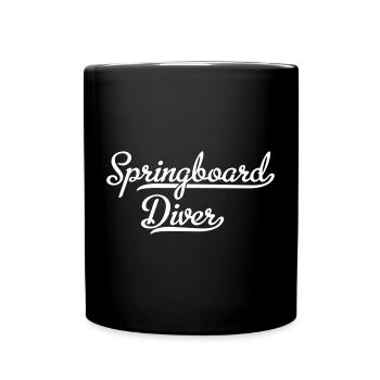 Springboard Diver Wasserspringer Turmspringer - Tasse einfarbig - Schwarz - Vorne
