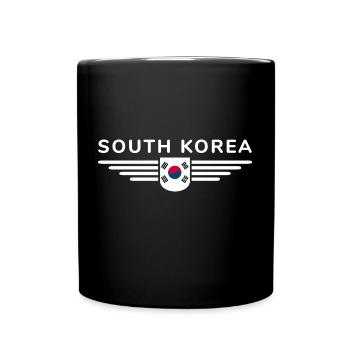 J’aime la Corée du Sud Design T-shirt Outfit - Mug uni - noir - Devant