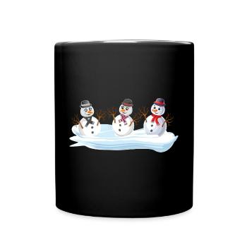 Bonhommes de neige - Snowman Christmas squad - Mug uni - noir - Devant