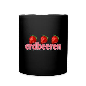 Fraises - Mug uni - noir - Devant