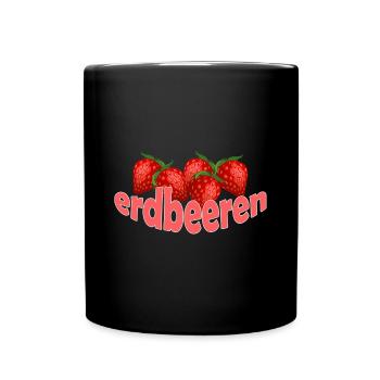 Fraises - Mug uni - noir - Devant