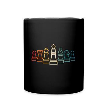 Pièces d’échecs rétro Joueur d’échecs - Mug uni - noir - Devant