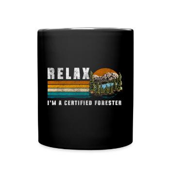 Forester Nature Conservation Protection - Full Colour Mug - black - Front