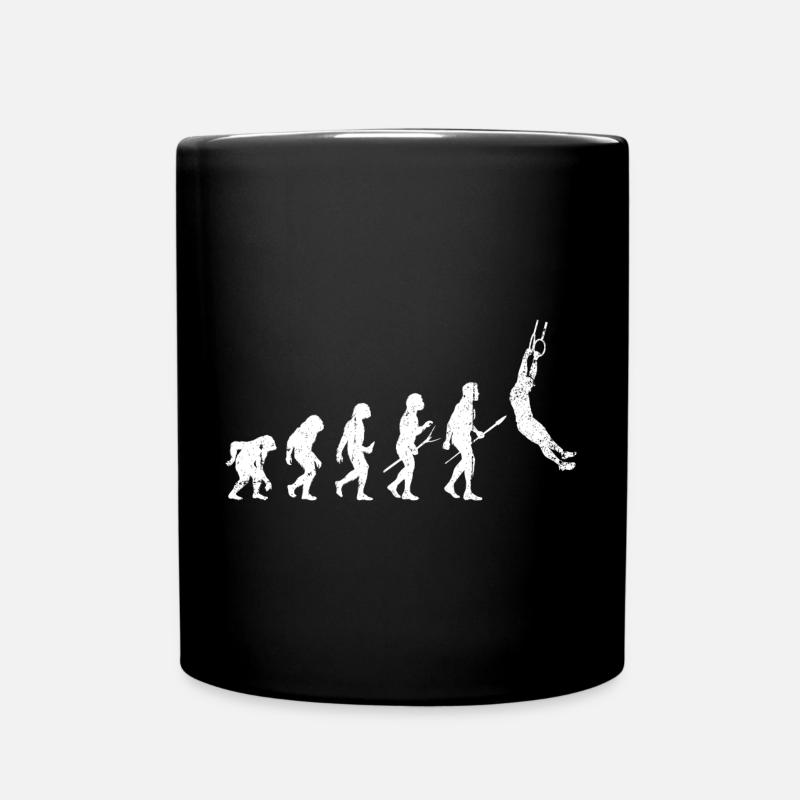Évolution à la silhouette de grimpeur - Mug uni - noir