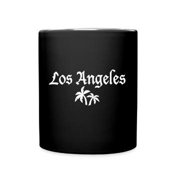 Los Angeles Palmen - Tasse einfarbig - Schwarz - Vorne
