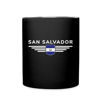 Conception du t-shirt San Salvador - Mug uni - noir - Devant