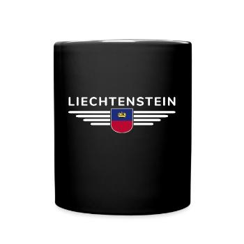 Liechtenstein T-Shirt Design für Fans - Tasse einfarbig - Schwarz - Vorne