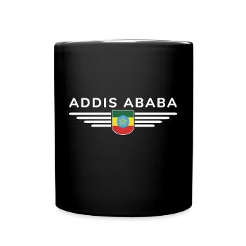 Addis Ababa T-Shirt – Capital City Style - Full Colour Mug - black - Front