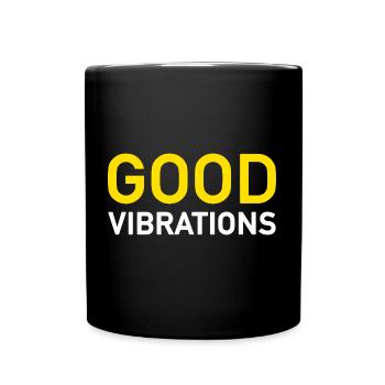 Good Vibrations - Tasse einfarbig - Schwarz - Vorne
