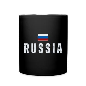Russian flag, Russian pride - Full Colour Mug - black - Front