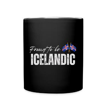 Fière d’Islandaise, j’adore l’Islande - Mug uni - noir - Devant