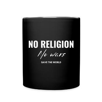 Pas de religions, pas de guerres - Mug uni - noir - Devant