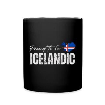 Fière d’Islandaise, j’adore l’Islande - Mug uni - noir - Devant