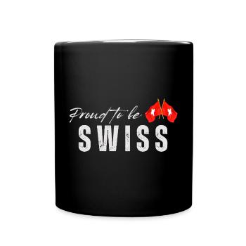 Fier Suisse, j’adore la Suisse - Mug uni - noir - Devant