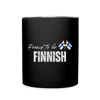 Proud Finn, I love Finland - Full Colour Mug - black - Front