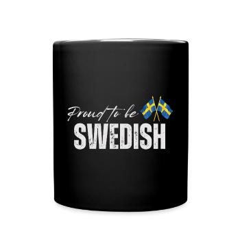 Stolzer Schwede, ich liebe Schweden - Tasse einfarbig - Schwarz - Vorne