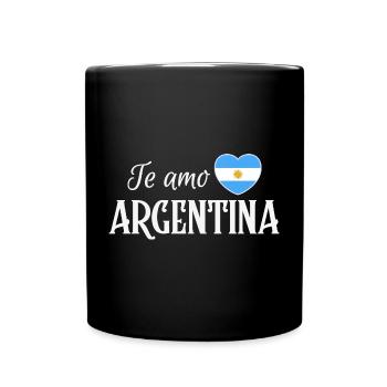 Ich liebe Argentinien, argentinischer Stolz - Tasse einfarbig - Schwarz - Vorne