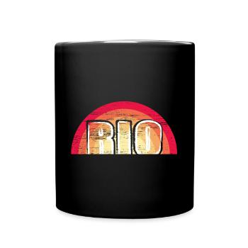 Rio logo Vintage Sunset - Full Colour Mug - black - Front