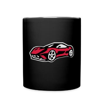 Voiture de sport ferari - Mug uni - noir - Devant